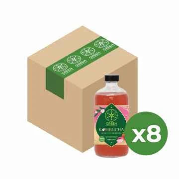 自家發酵康普茶 - 玫瑰士多啤梨味 - 原箱裝 (8x460ml)