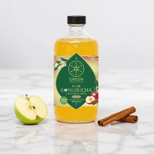 自家發酵康普茶 - 白茶系列肉桂蘋果味 - 原箱裝 (8x460ml)