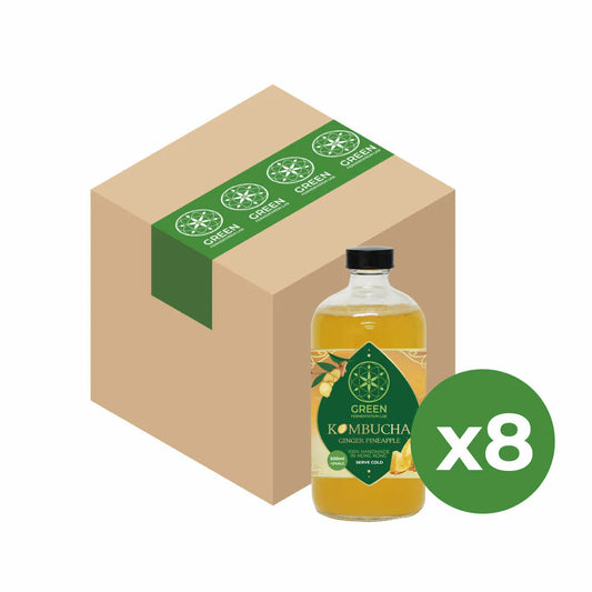 自家發酵康普茶（紅茶菌）- 薑菠蘿 - 原箱裝 (8x460ml)