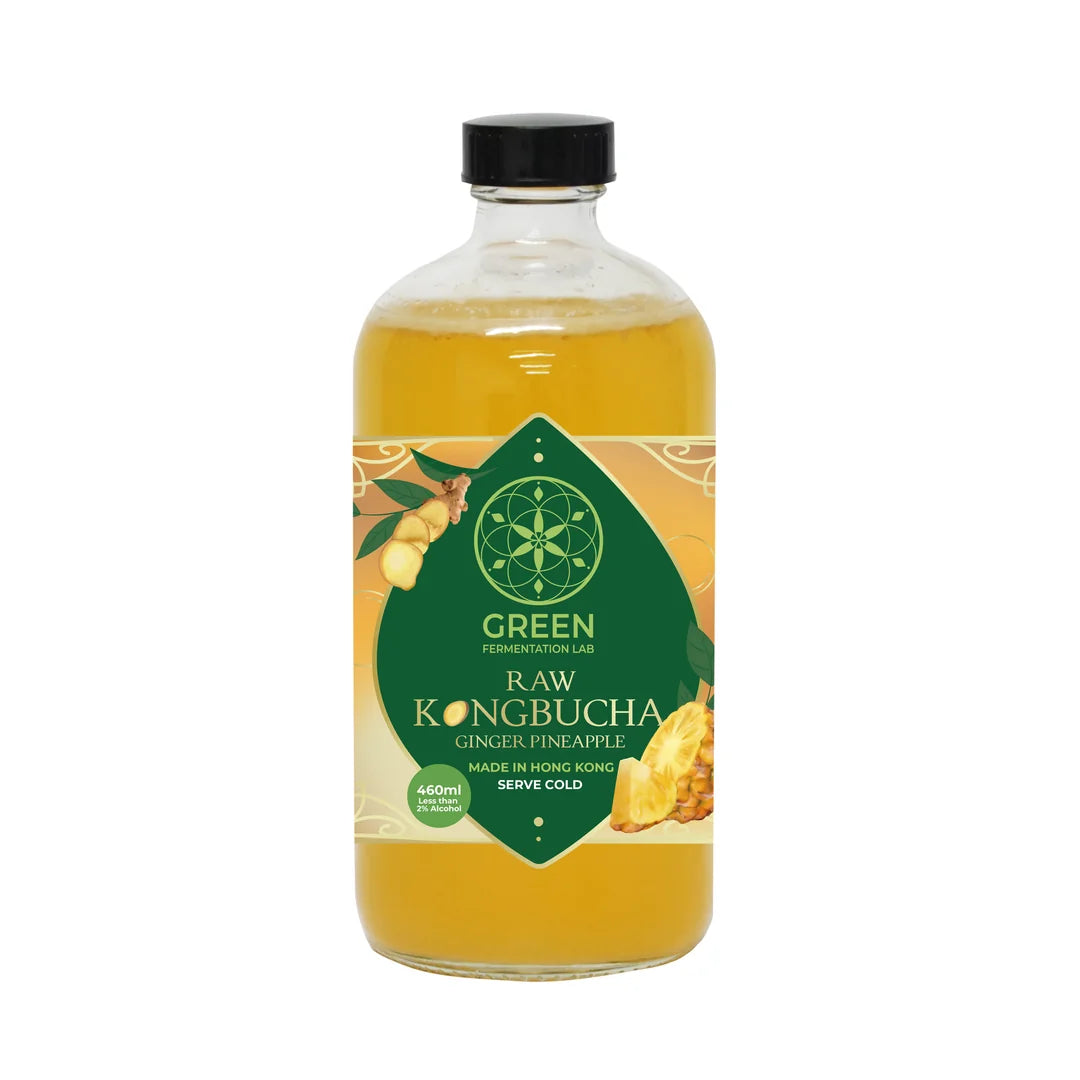 自家發酵康普茶（紅茶菌）- 薑菠蘿 - 原箱裝 (8x460ml)