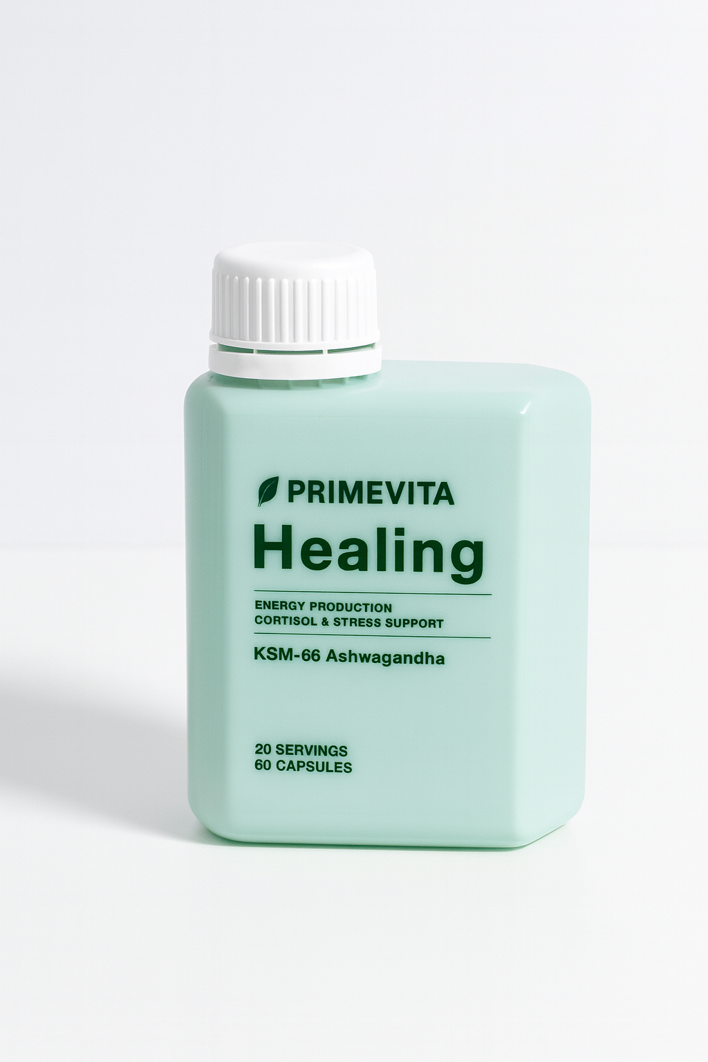 PRIMEVITA 南非醉茄精華 Ashwagandha 60片白底正面包裝，香港健康補充品